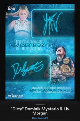 Topps WWE Slam Color Splash Liv Morgan & Dominik Mysterio Iconic