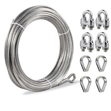 3/8" Stainless Steel Aircraft Cable Wire Rope Type 7x19 Type 304 100 Feet 