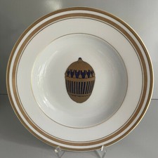 FABERGE Limoges France UOVO BORDO ZUPPIERA PIATTO 9" mai usato zuppiera 23 cm (2/3