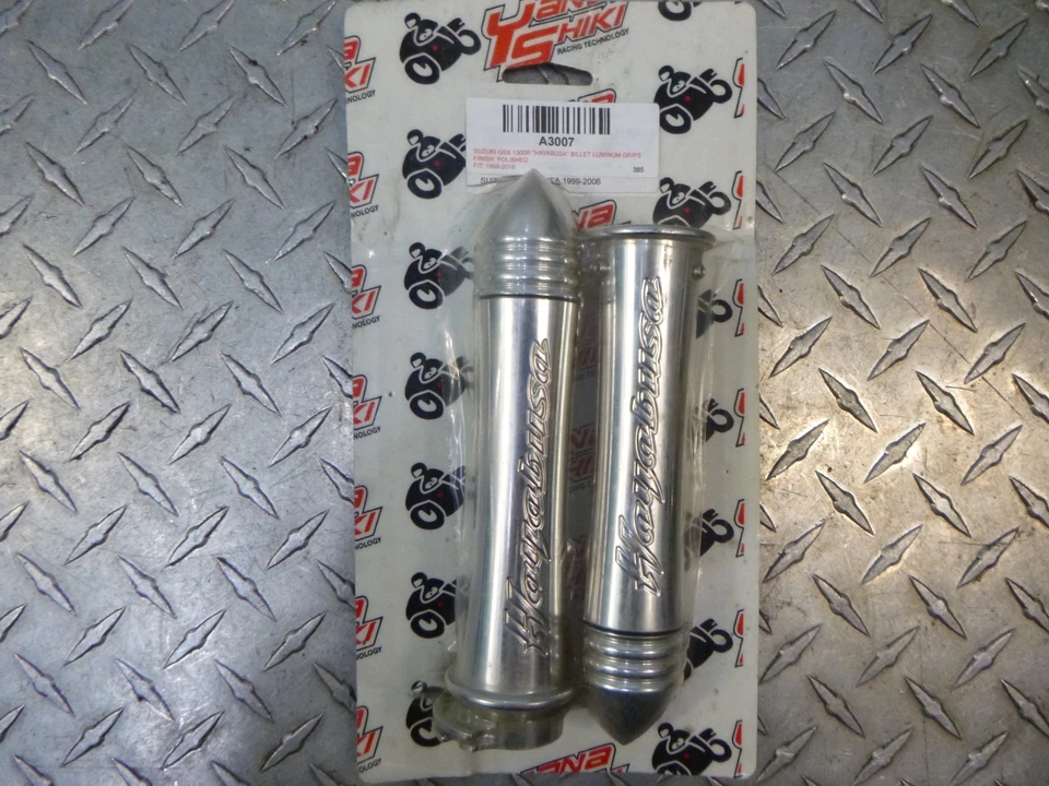 Chrome Handle Bar Grips 99 - 2025 Suzuki GSX 1300R HAYABUSA Billet Aluminum USA - Image 2 of 2