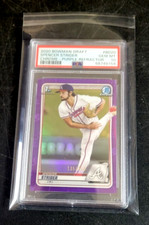 2020 Bowman Chrome Purple Refractor Spencer Strider RC Rookie /250 PSA 10