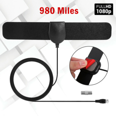 Digital TV Antenna Flat 1080P Indoor Signal Booster Amplifier 4K HDMI TV Signal