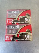 Maxell Normal Bias UR 90 Minute Blank Audio Cassette Tapes Lot Of 2 New Sealed