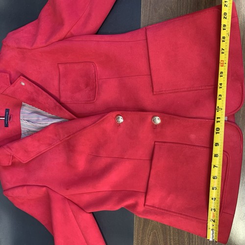 Tommy Hilfiger Pink Blazer Double Button Microfiber Soft Feel Women Size 12. Z3 - Picture 12 of 14
