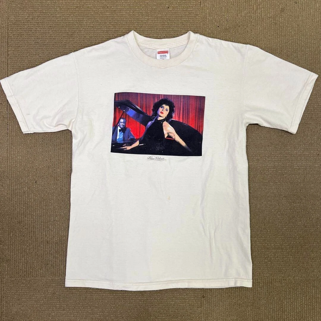 T shirt photo velours bleu Supreme David Lynch manches courtes taille M fashion tops