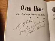 Maxene Andrews SIGNED Over Here, Over There 1993 First Edition Hardcover COA