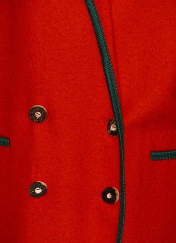 DISTLER ~ RED BOILED WOOL Women German Cardigan Hunting WALK Sweater Jacket 12 M - Picture 2 of 5