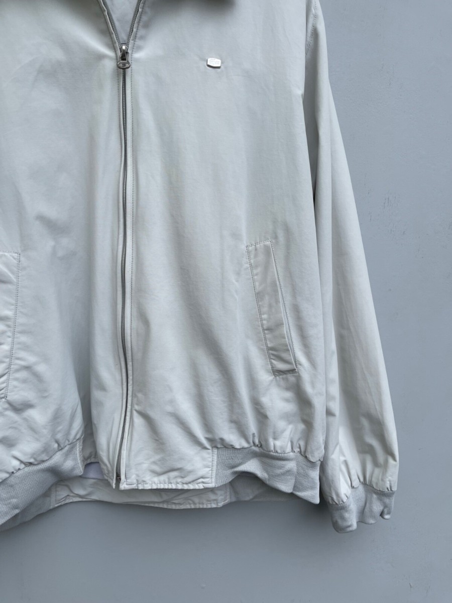 Lacoste Vintage Harrington Mens Bomber Jacket Metal Logo