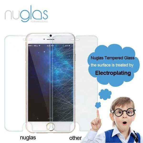 Cubierta protectora de pantalla de vidrio templado Nuglas para iPhone 5 5s 5c SE 6s 7 8 Plus Foto 4 de 4