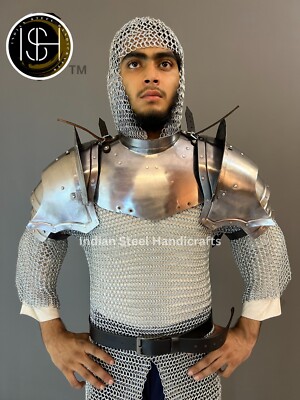 Medieval Knight Brave Armor, Gorget Pouldron Armor, Cosplay, Sca Shoulder