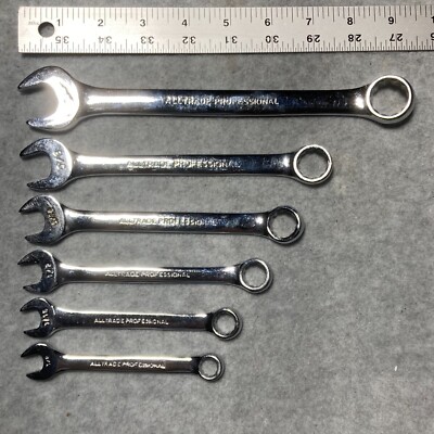6 Alltrade Professional Combination Wrenches SAE 3/8''- 3/4'' Hand Tools Alloy