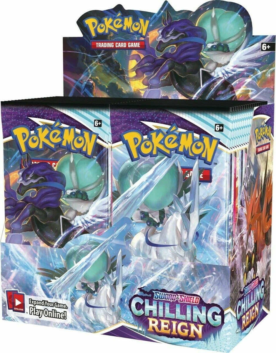 ebay chilling reign booster box 6-Pack CASE Pokemon TCG Chilling Reign Booster Box FACTORY SEALED NEW