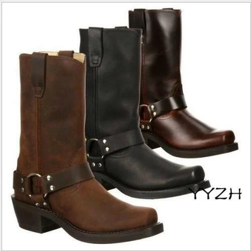 Low heel hotsell cowboy boots mens