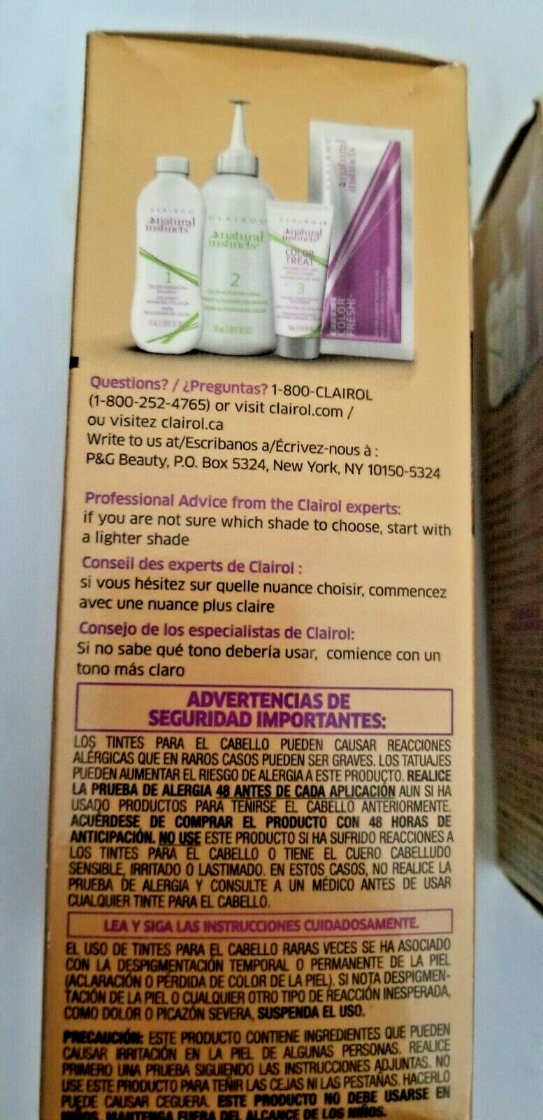 2x Clairol Natural Instincts Hair Color # 12A Light Caramel Brown , Please Read 