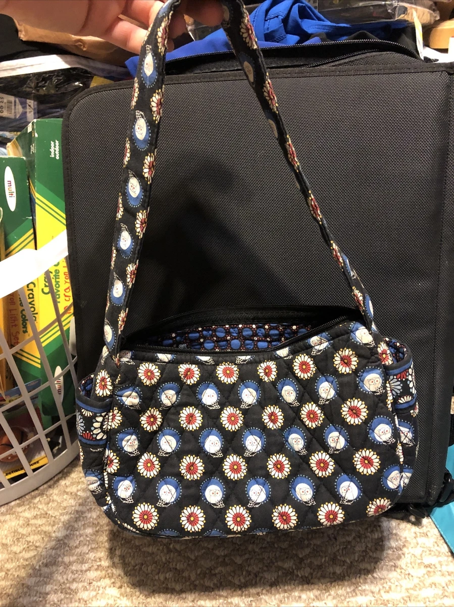 Vera Bradley Night Owl Maggie Shoulder Bag Purse Black