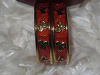 Givenchy Vintage Clip Earrings Gold Orange Green  Enamel Chunky Runway Signed — photo 5