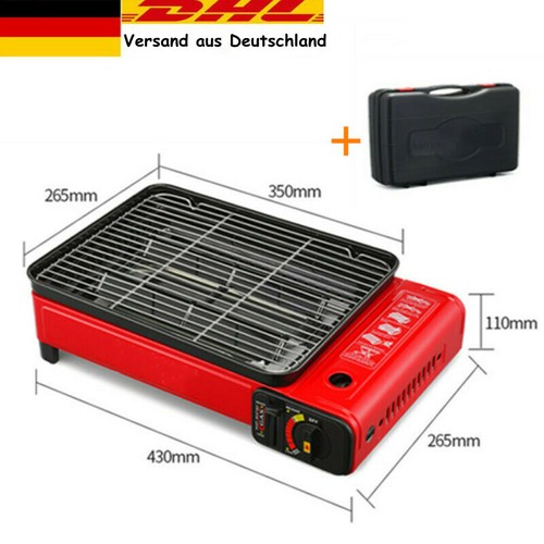 Gasgrill BBQ Gas Grill Braten Campinggrill Tischgrill Reisegrill Innen Draussen - Afbeelding 1 van 9