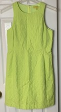 Banana Republic Milly Collection Citrus Green Lined Sleeveless Summer Dress 8