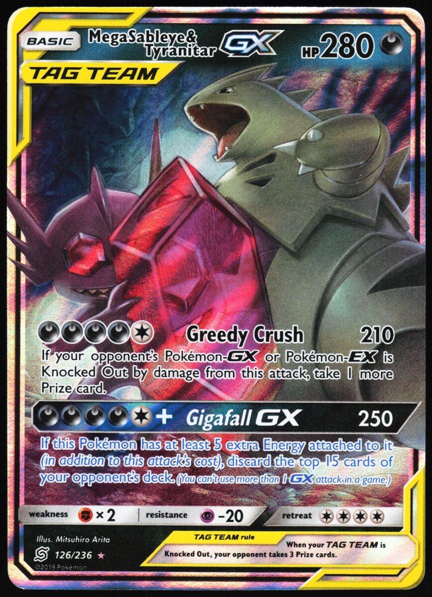 Carta Pokemon Mega Sableye E Tyranitar Gx