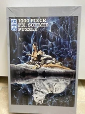 F.X. SCHMID Puzzle 1000 pieces Dream Maker New Native American Wolf Reflection