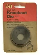 GARDNER BENDER KNOCKOUT DIE FOR 1-1/4" CONDUIT HOLE 1-11/16" KD-1250B SLUG OUT