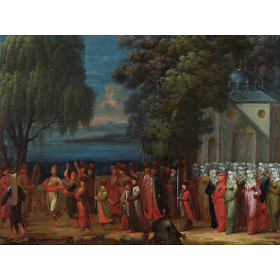 Jean Baptiste Vanmour armenisches Hochzeitsgemälde Wandbild Leinwanddruck 18 x 24 Zoll