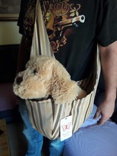 NEW Puppy Cat Pet Sling Tote Carrier Shoulder Carry Bag with attached clip