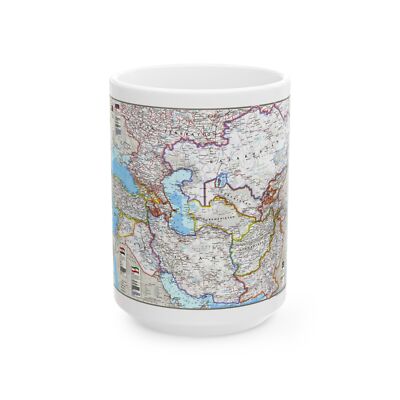 Caspian Region- Promise and Peril (1999) (Map) White Coffee Mug