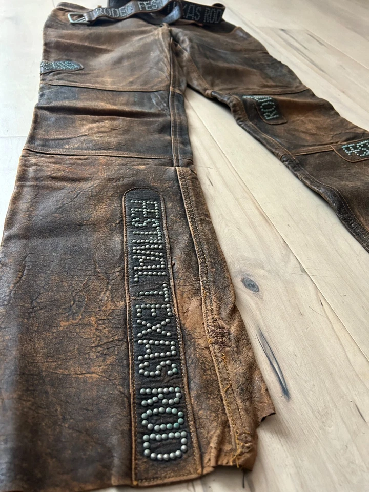 Dolce & Gabbana Hombre Pantalones Cuero Colección Años 90, Muy Único y Genial Foto 4 de 4