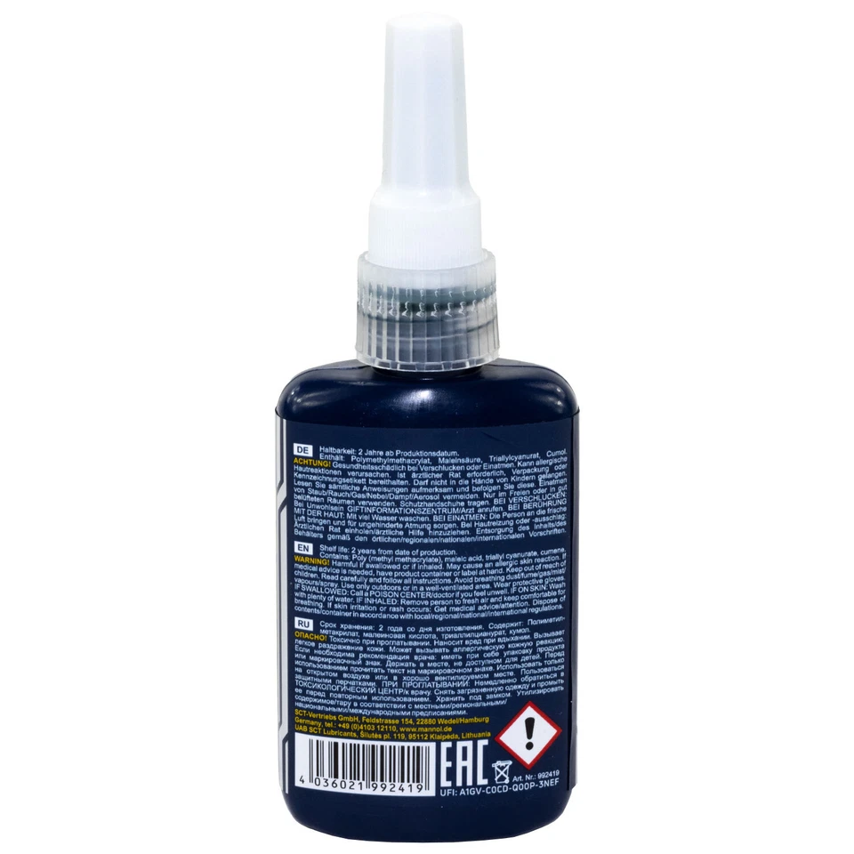 Schraubensicherung 50 ml MANNOL Gewinde mittelfest Schrauben Kleber Schraube - Bild 3 von 4