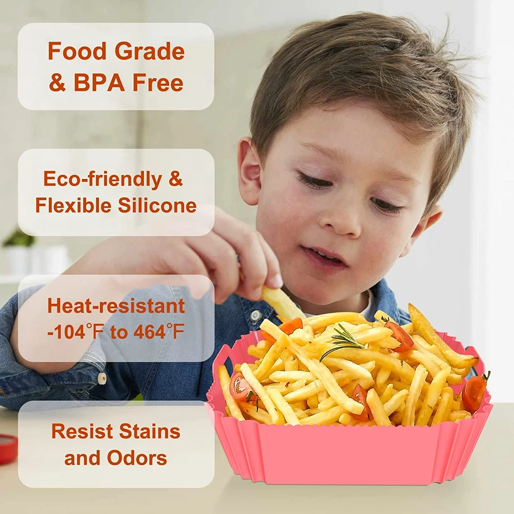 Air Fryer Silicone Liners Square 2 Pack Magnetic Air Fryer Cheat Sheet