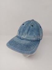 Blue Denim Strap Back Dad Hat Adjustable Cap
