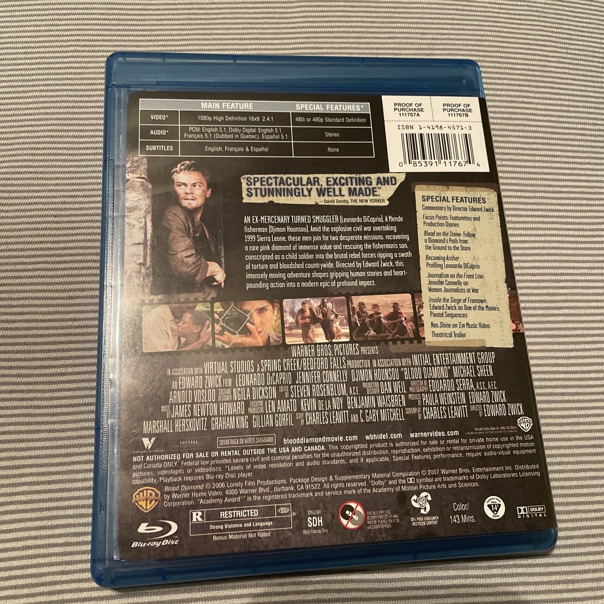 Blood Diamond (Blu-Ray) 85391117674| eBay