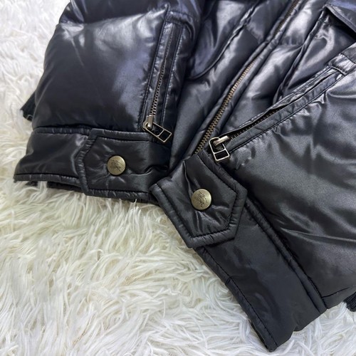 Burberry Blue Label Down Jacket Nova Check Black Hood Used Japan Size M 2505SM - Picture 10 of 10