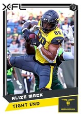 ACEO ALIZE MACK SAN ANTONIO BRAHMAS CUSTOM HAND MADE ART CARD XFL