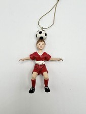 Male Boy Playing Soccer Christmas Tree Ornament by Kurt S Adler