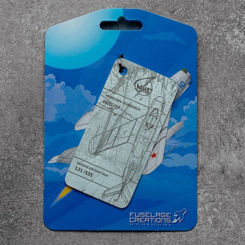 Keychain Mig-17PF Aviation tag, Original aircraft part, Keychain with airplane, - Picture 4 of 8
