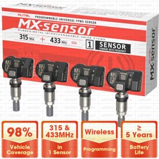 4pcs Autel Mx-sensor 315433mhz Programmable Tpms Universal Tire Pressure Sensor