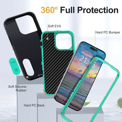 For Apple iPhone 15 Pro Max/15 Plus/15 Pro/15 Shockproof Case Stand Holder Cover - Picture 2 of 36