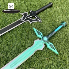 41" SAO KIRITO SWORD ELUCIDATOR + DARK REPULSOR ANIME COSPLAY COMBO SET - CUSTOM
