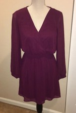 Express Long Sleeve Wrap Dress SzM EUC