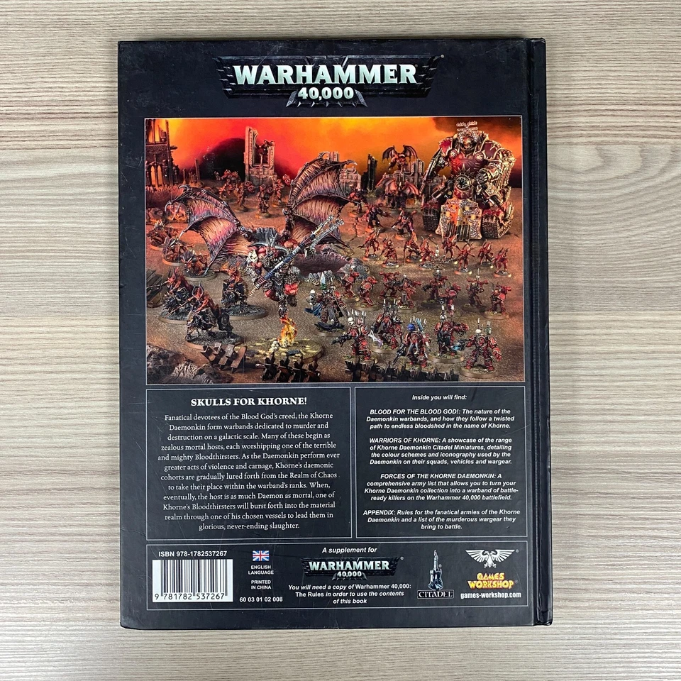 CODEX KHORNE DAEMONKIN ARMY BOOK WARHAMMER 40K 2015 GAMES WORKSHOP CHAOS - Image 3 of 4