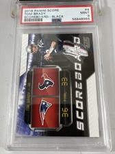 Tom Brady 2018 panini score Scoreboard Black #4 Psa 9 Pop 1 Goat Patriots