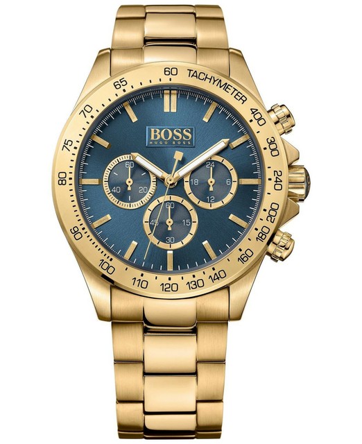 Hugo Boss HB1513340 Ikon Chronograph Mens Watch Gold for sale online