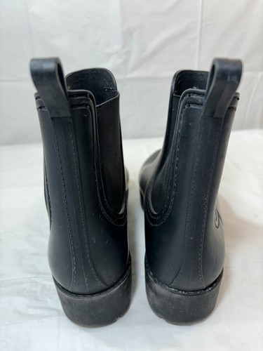 Stivali da pioggia Jeffrey Campbell Hydra neri opachi plateau impermeabili Chelsea taglia 9 - Foto 3 di 12