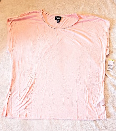 Simply Emma Women Plus Size 1xWhite Tee T Shirt Top Blouse NEW