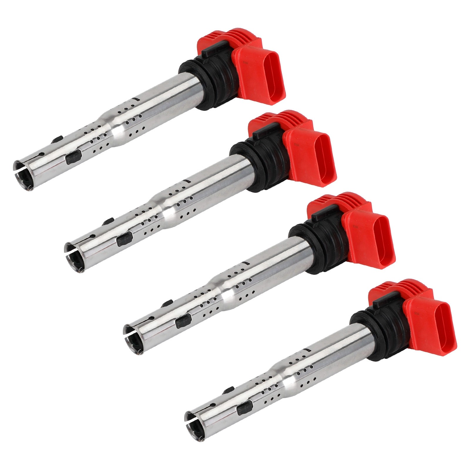4x Red Coil Packs Set 06E905115E For Audi R8 2.0TFSI/2.0TSI A3/GOLF 5/LEON