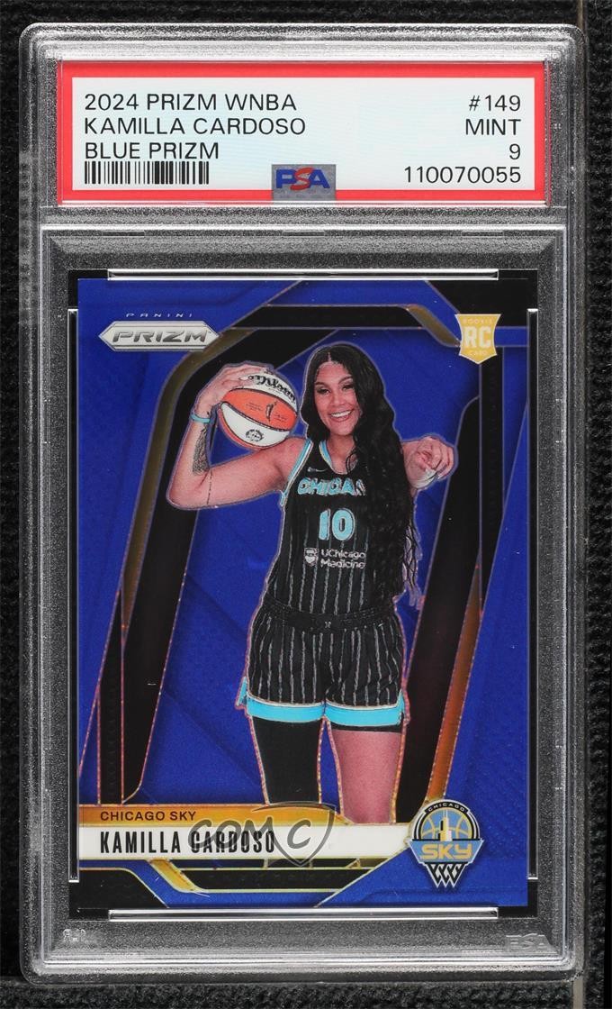 2024 Panini Prizm WNBA Blue /199 Kamilla Cardoso #149 PSA 9 MINT Rookie RC
