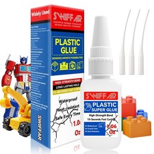 Plastic Glue, Permanent Clear Super Glue for Plastic, Heavy Duty Repair Cemen...