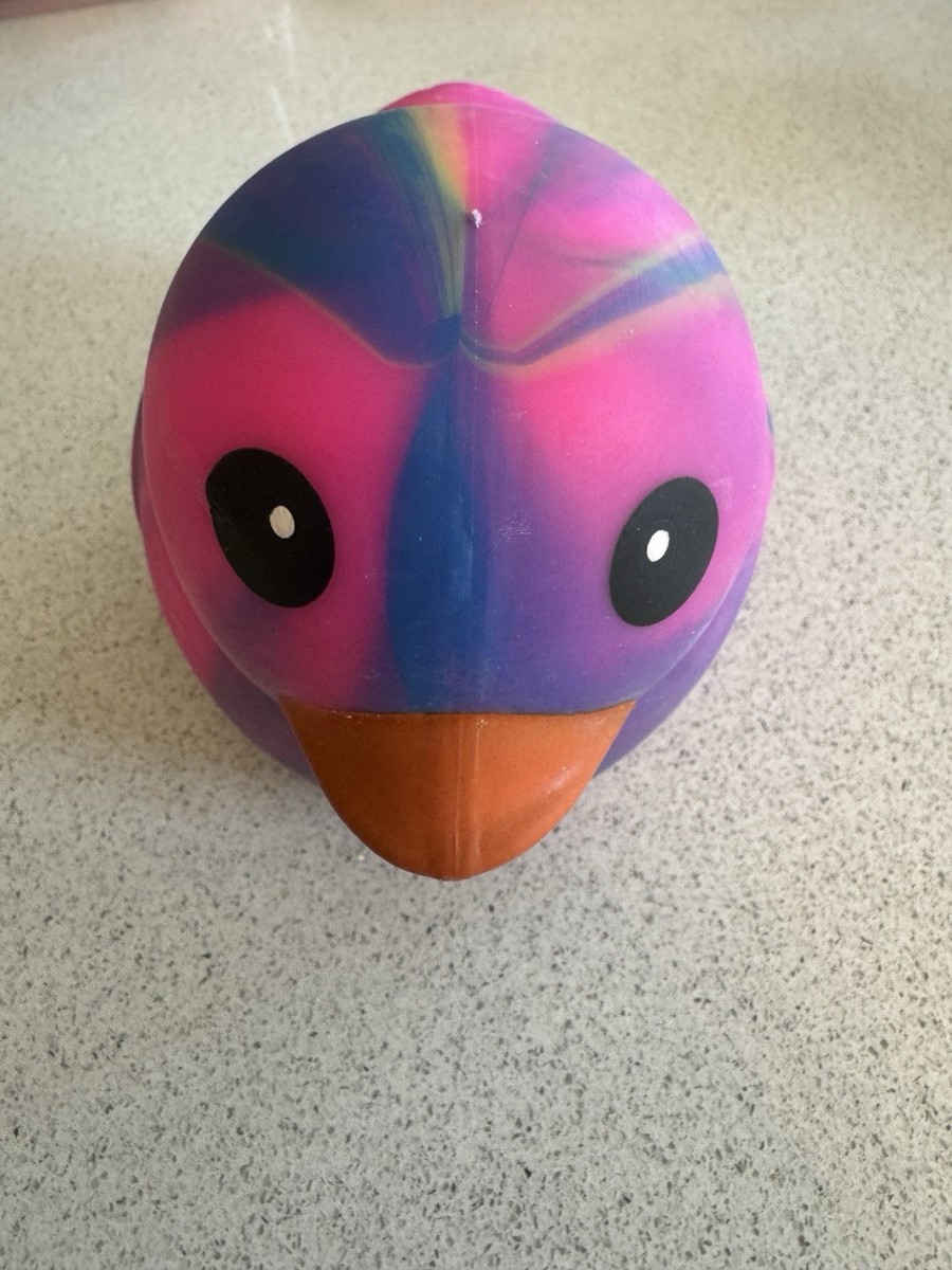 Sunny Days Jumbo Squeezy Duck XL Pink Purple Tie Dye Squishy